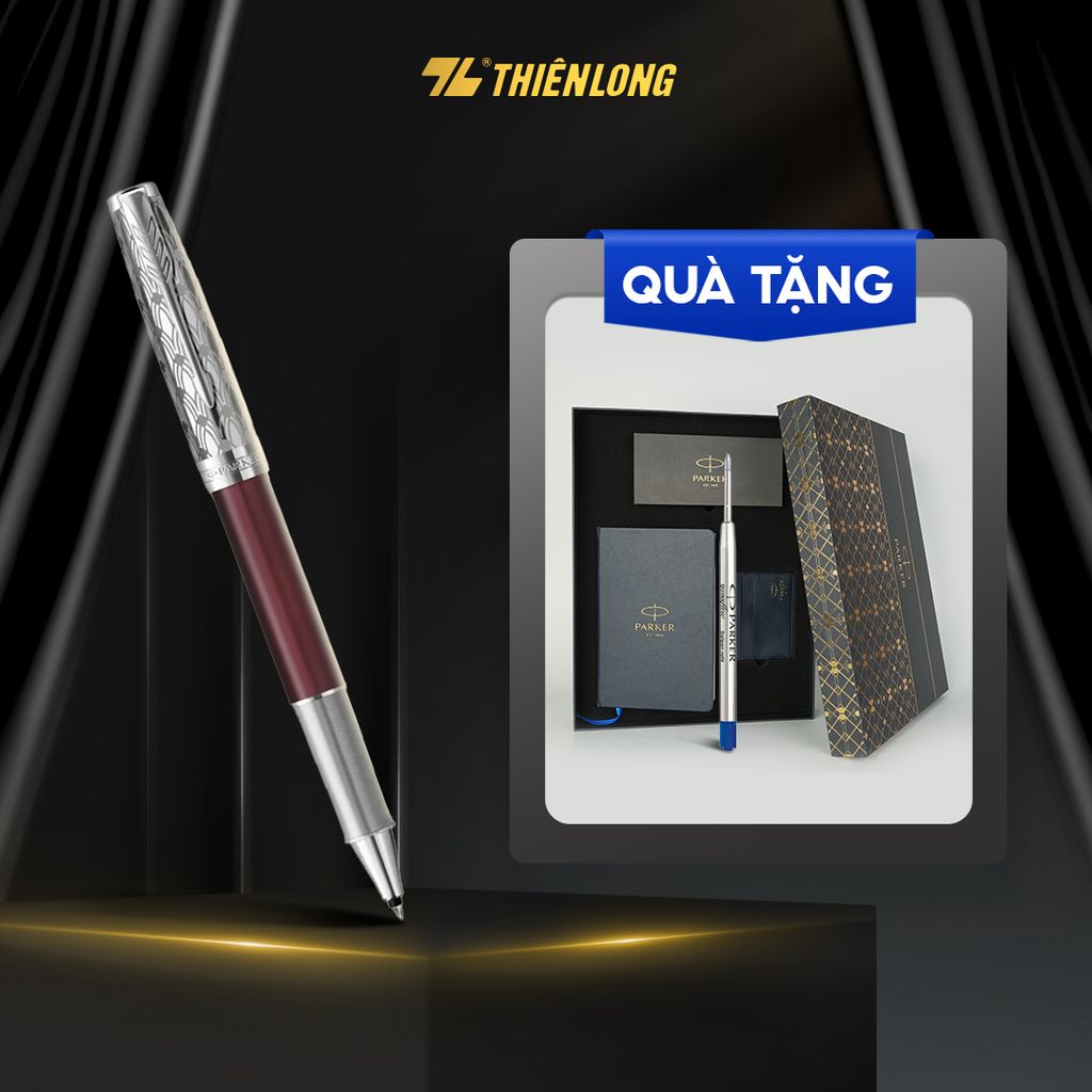 Bút lông bi cao cấp Parker SON X-M Red CT GB-2119782 - Thép không gỉ