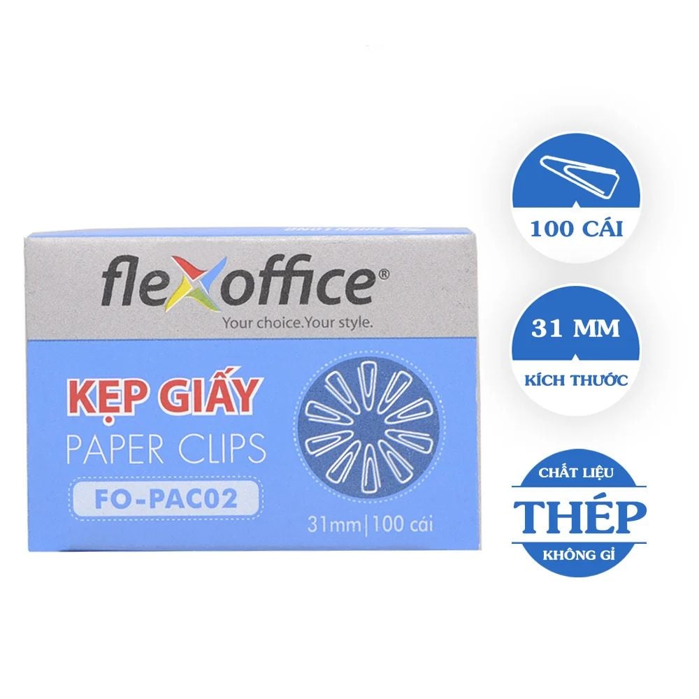 Kẹp giấy Flexoffice FO-PAC01