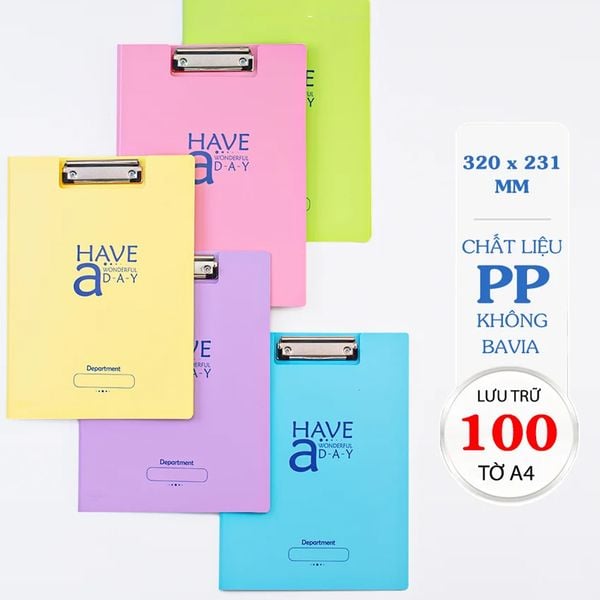 Bìa trình ký kép màu Pastel nhựa PP Thiên Long Flexoffice FO-CB03