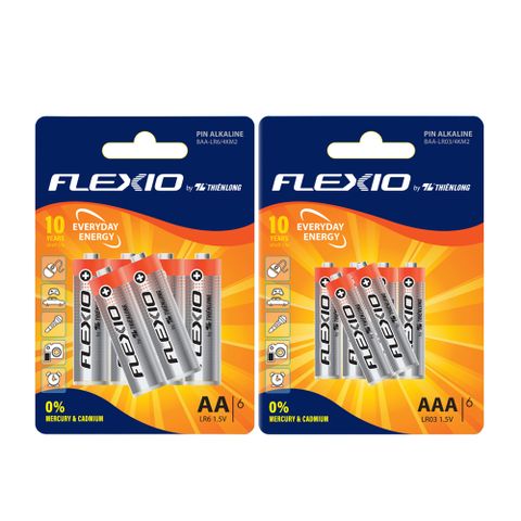 Quà tặng 2 vỉ 6 pin AA và AAA Alkaline