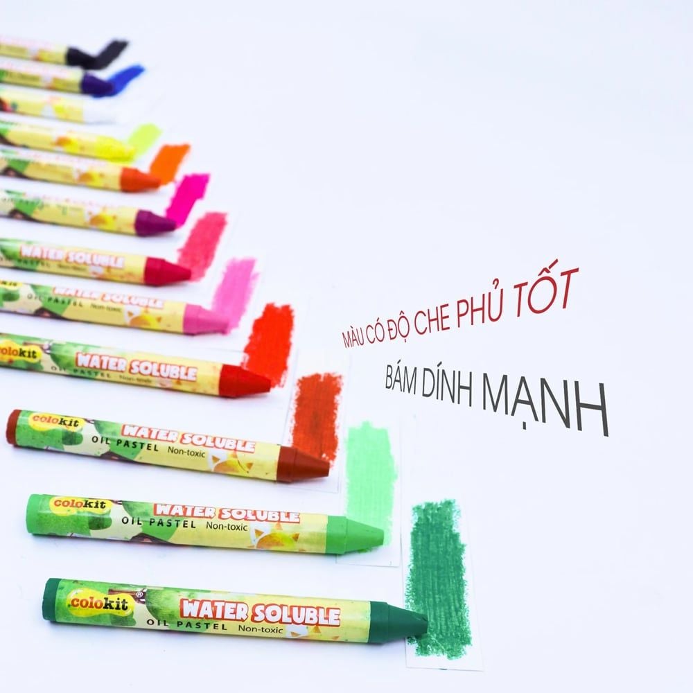 Bút sáp đa năng 12 màu rửa được Colo Art Thiên Long Colokit - WSO-C001- Sáng tạo tranh nổi - Vừa là sáp màu - Vừa là màu nước - Tiêu chuẩn châu Âu
