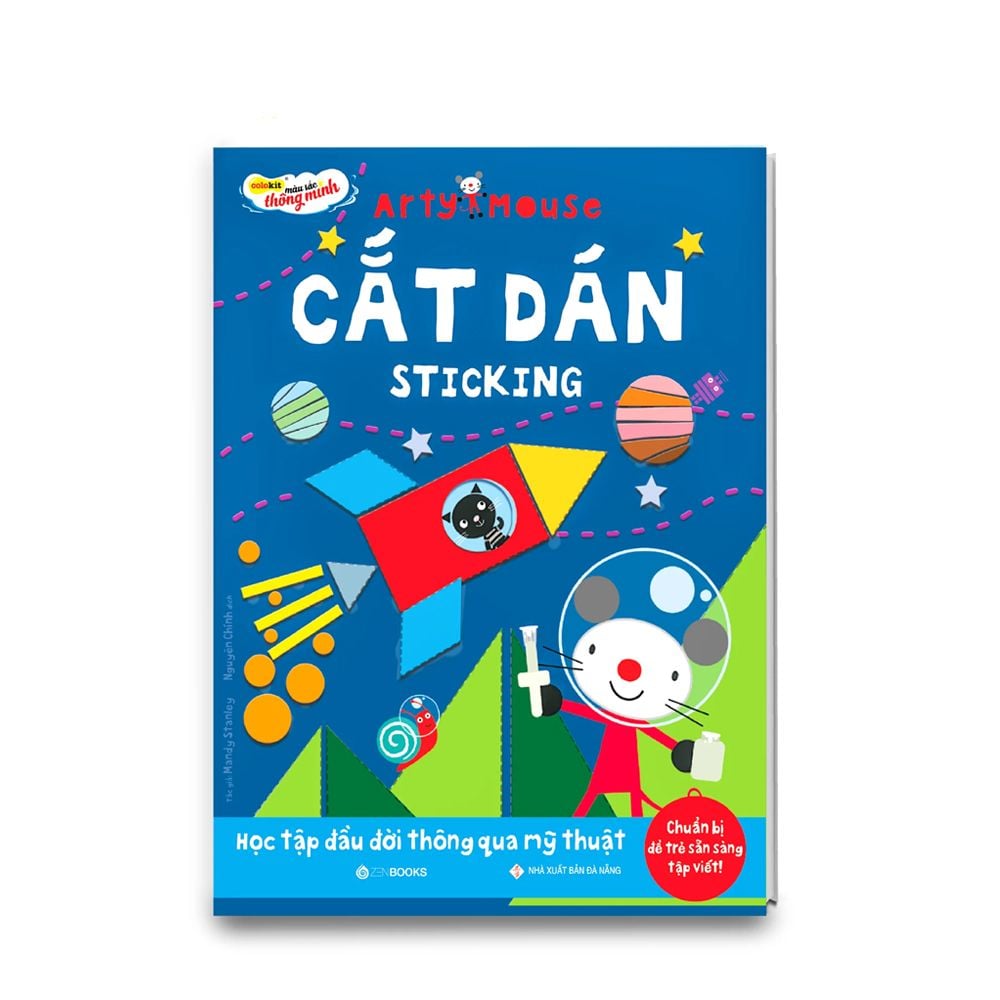 Sách hướng dẫn Cắt dán thủ công cho bé Arty Mouse Colokit STICKING AB-C006/AR