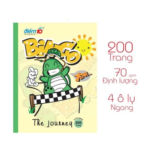 Tập học sinh 200 trang 4 ô ly ngang Điểm 10 TP-NB049 (hình ngẫu nhiên)