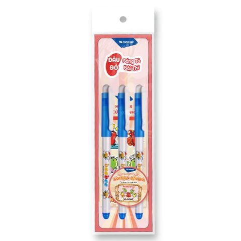 Túi bút bi, bút gel Thiên Long TL-095, TL-105, FL-04/Luck - Phiên bản hanh thông thi cử, đóng gói - Túi 2/3 bút