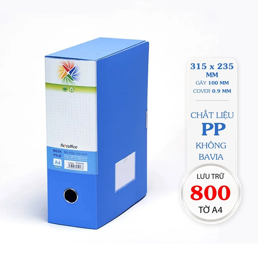 Bìa hộp Flexoffice PP 100A4 FO-BF03