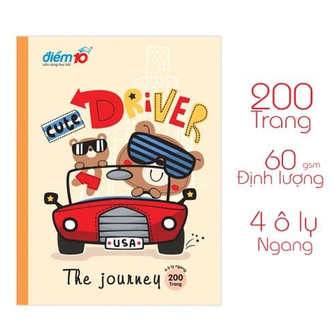 Combo 10 Tập học sinh 200 trang 4 ô ly ngang 60 gsm Điểm 10 TP-NB066 (hình ngẫu nhiên)