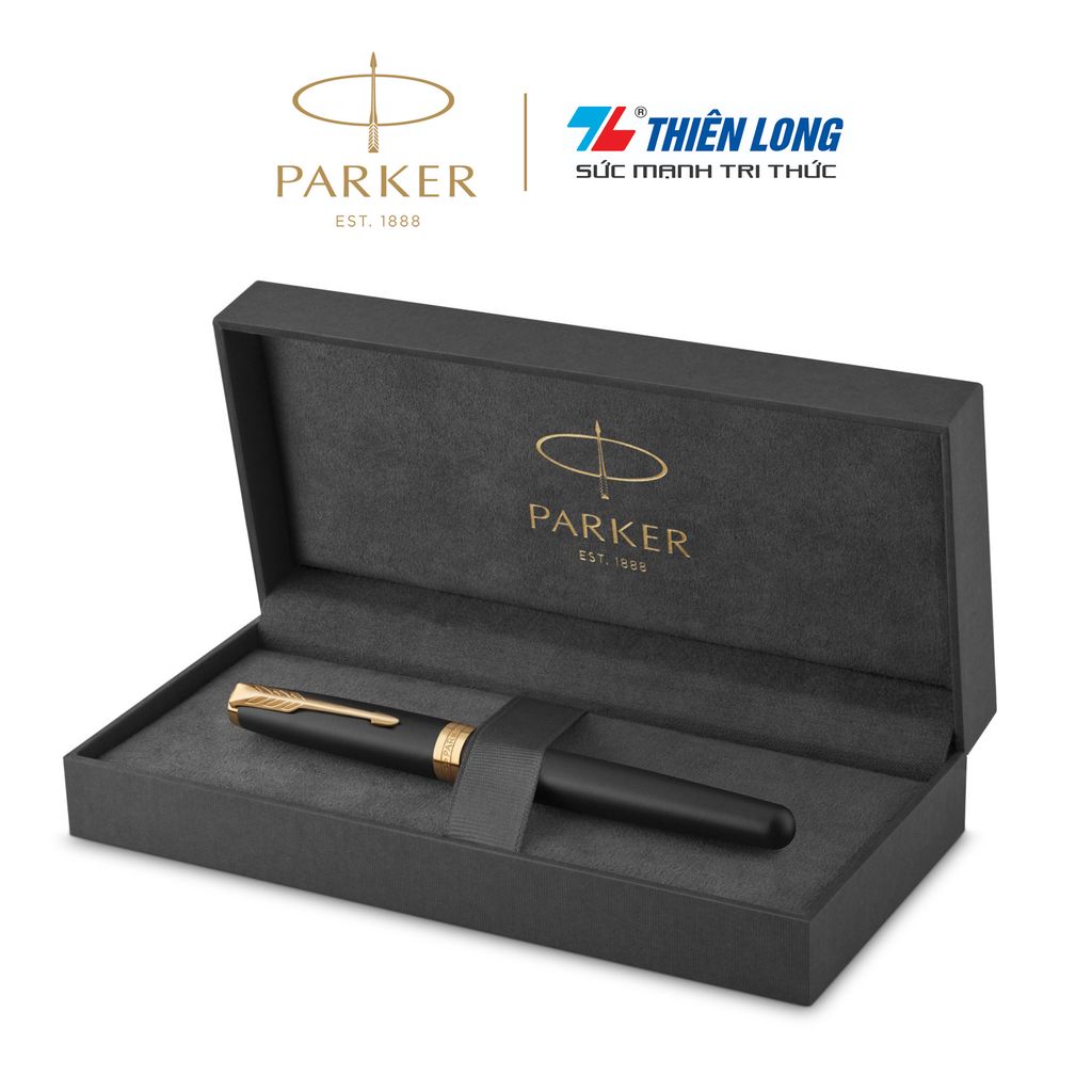 Bút lông bi cao cấp Parker Sonnet X-M Black GT TB-1950878 - Mạ Vàng 18K