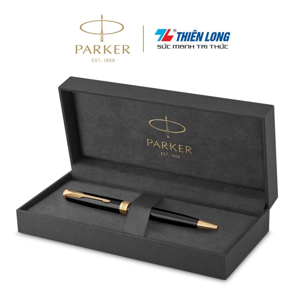 Bút bi cao cấp Parker Sonnet Đ-Black GT TB-1950784  - Mạ vàng 18k