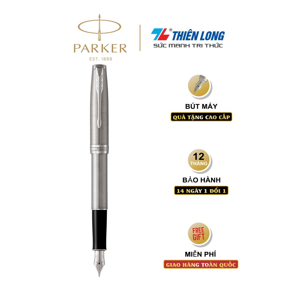 Bút máy cao cấp Parker Sonnet StainlessSteel CT TB-1950870