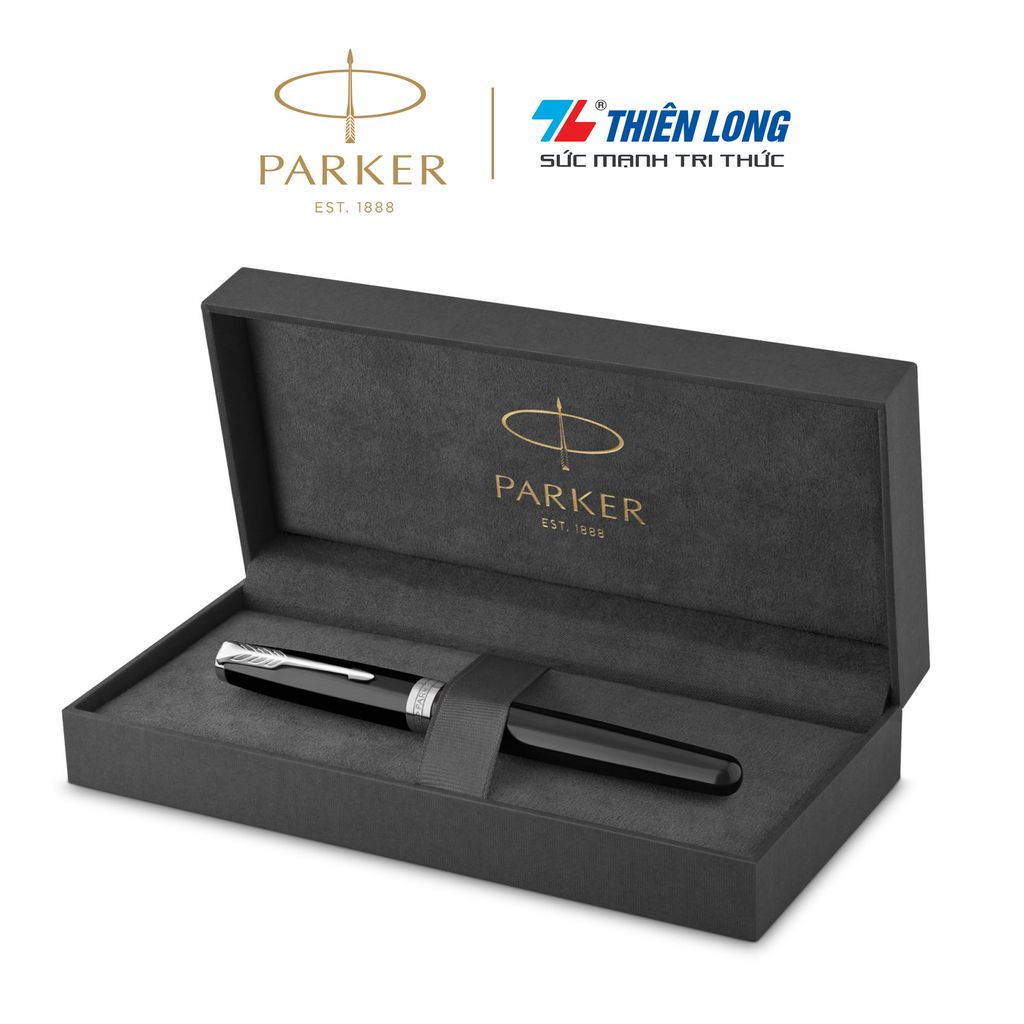 Bút máy cao cấp Parker Sonnet Black CT TB-1950789 - Mạ vàng 18k