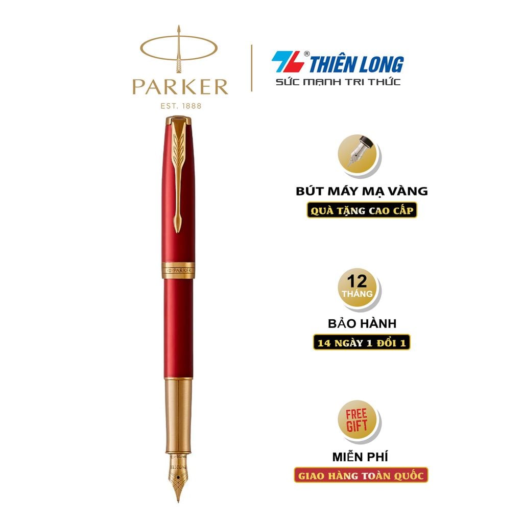 Bút máy cao cấp Parker Sonnet Lacque Red GT 18K TB-1950774