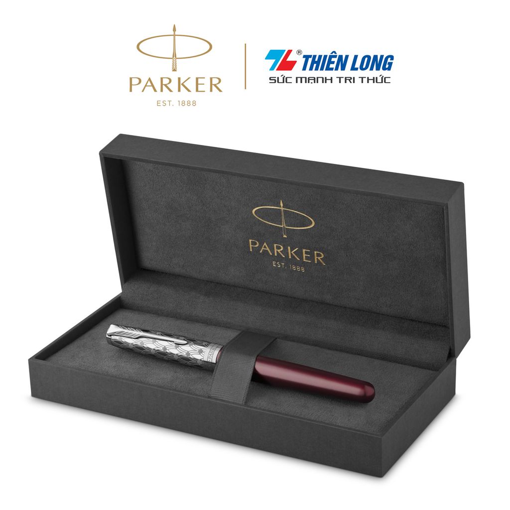Bút bi cao cấp Parker SON X-Metal Red CT GB-2119783 - Thép không gỉ