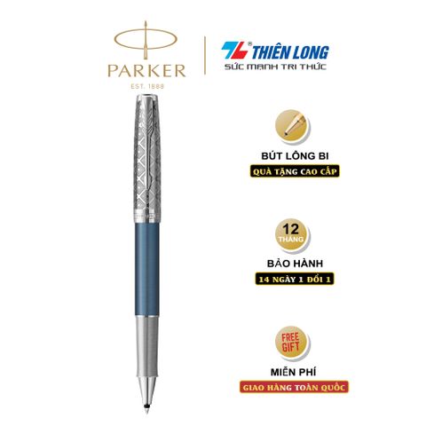 Bút lông bi cao cấp Parker SON X-M Blue CT GB-2119745 - Thép không gỉ
