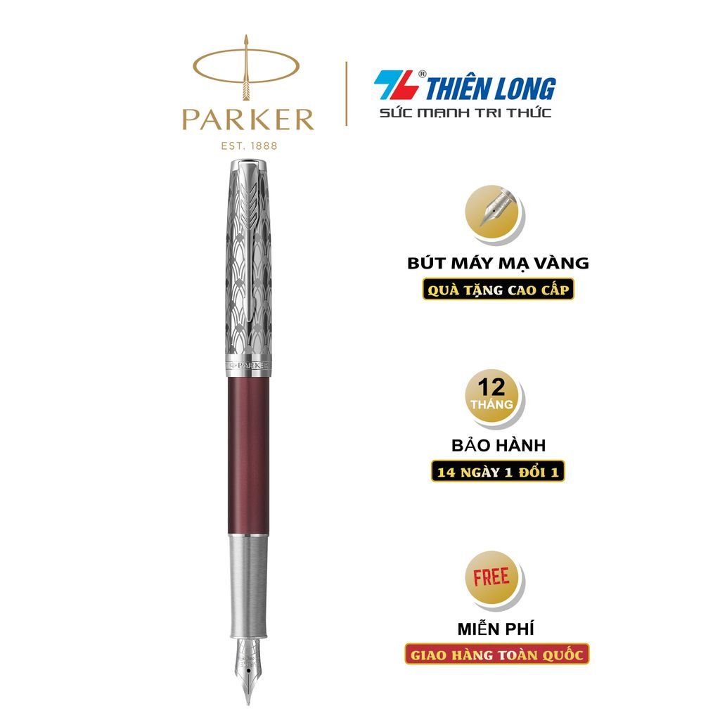 Bút máy cao cấp Parker SON Metal Red CT 18k GB-2119650 - Mạ vàng 18K