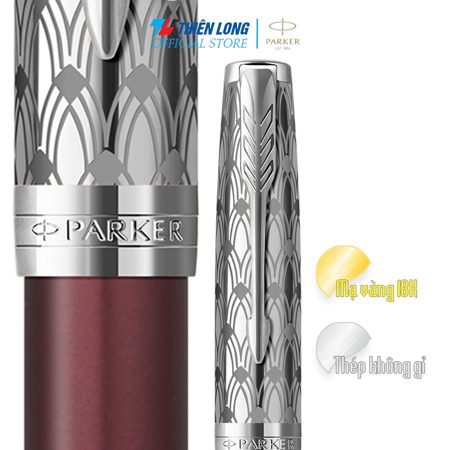 Bút máy cao cấp Parker SON Metal Red CT 18k GB-2119650 - Mạ vàng 18K