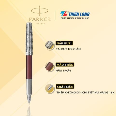 Bút máy cao cấp Parker SON Metal Red CT 18k GB-2119650 - Mạ vàng 18K