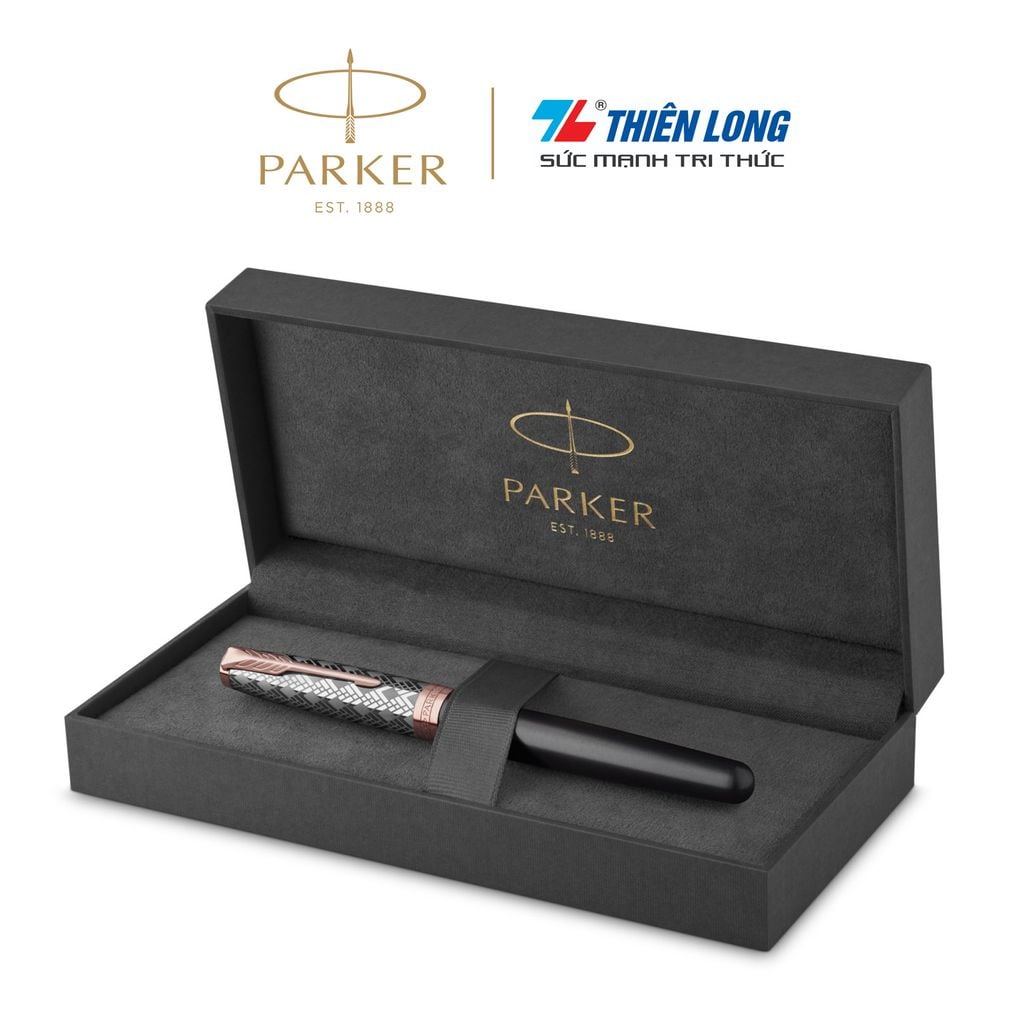 Bút máy cao cấp Parker SON Metal Grey PGT18k GB-2119788 - Mạ vàng 18K