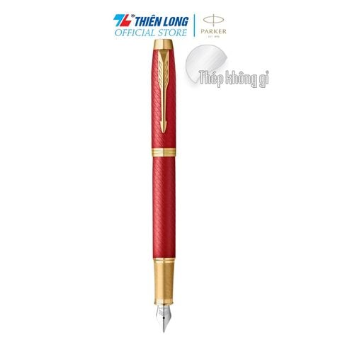 Bút máy cao cấp Parker IM PRM Red GT TB-2143468 - Thép không gỉ