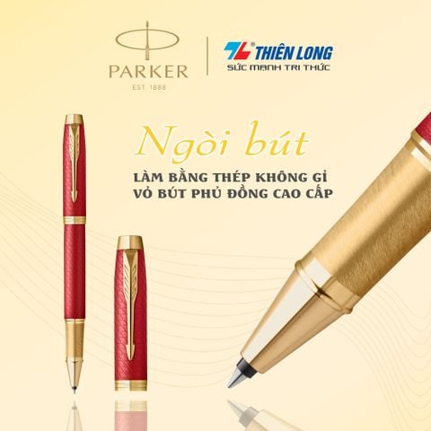 Bút lông bi cao cấp Parker IM PRM X-Red GT TB-2143465 - Thép không gỉ
