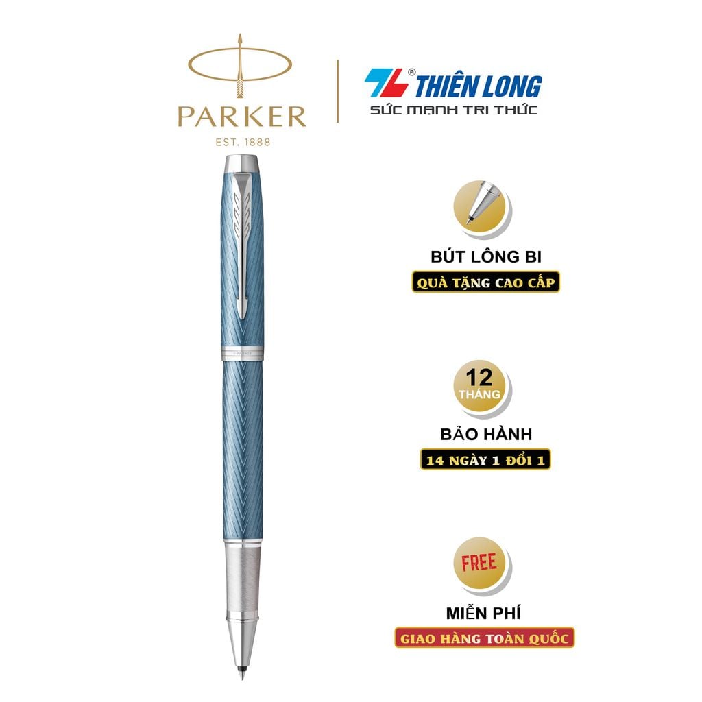 Bút lông bi cao cấp Parker IM PRM X-BGrey CT TB-2143466 - Thép không gỉ