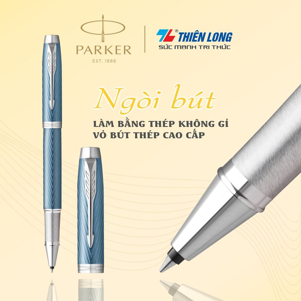 Bút lông bi cao cấp Parker IM PRM X-BGrey CT TB-2143466 - Thép không gỉ