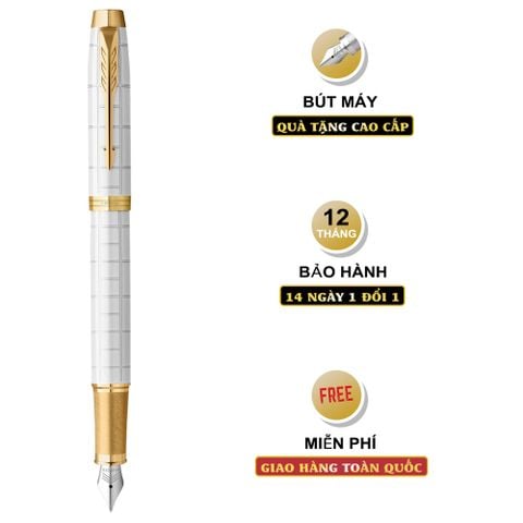 Bút máy cao cấp Parker IM PRM Pearl GT TB-2143467 - Thép không gỉ