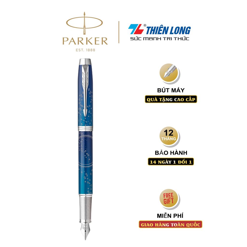 Bút máy Parker IM Special Edition Submerge Blue - Thép không gỉ - Ngòi 0.7mm - 2152992Z