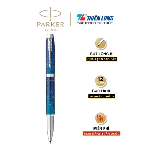 Bút lông bi Parker IM Special Edition Submerge Blue - Thép không gỉ - Ngòi 0.7mm - 2152993Z