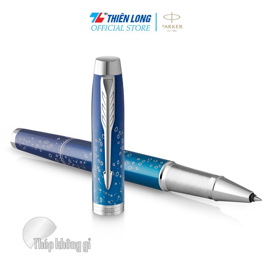 Bút lông bi Parker IM Special Edition Submerge Blue - Thép không gỉ - Ngòi 0.7mm - 2152993Z