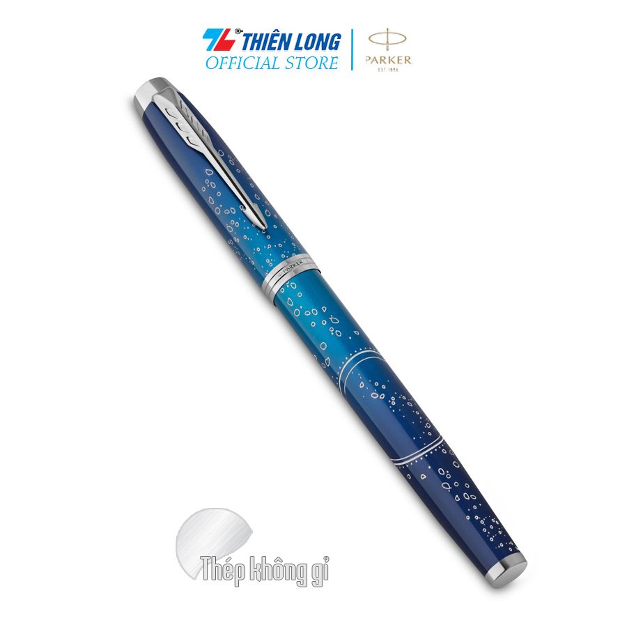 Bút lông bi Parker IM Special Edition Submerge Blue - Thép không gỉ - Ngòi 0.7mm - 2152993Z