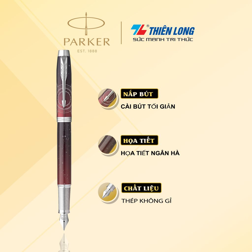 Bút máy Parker IM Special Edition Portal Red - Thép không gỉ - Ngòi 0.7mm - 2152999Z