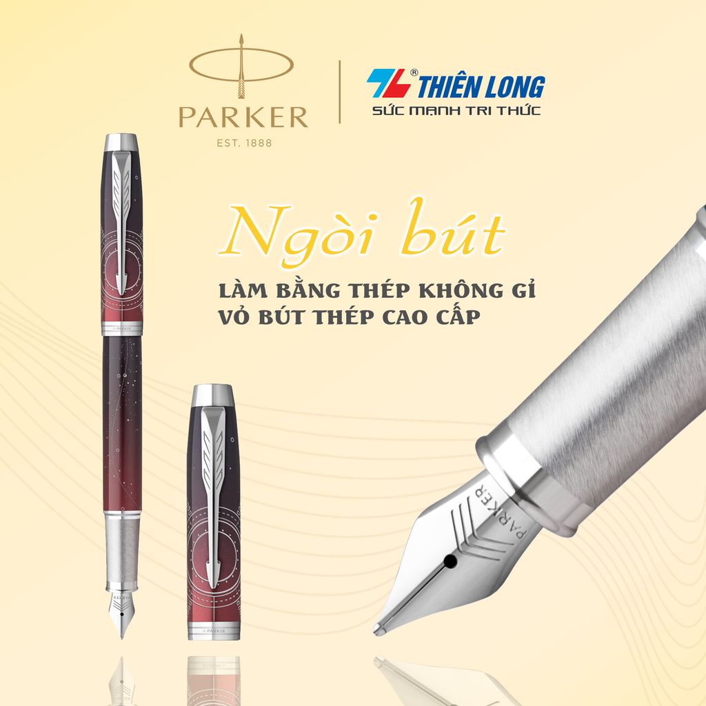Bút máy Parker IM Special Edition Portal Red - Thép không gỉ - Ngòi 0.7mm - 2152999Z