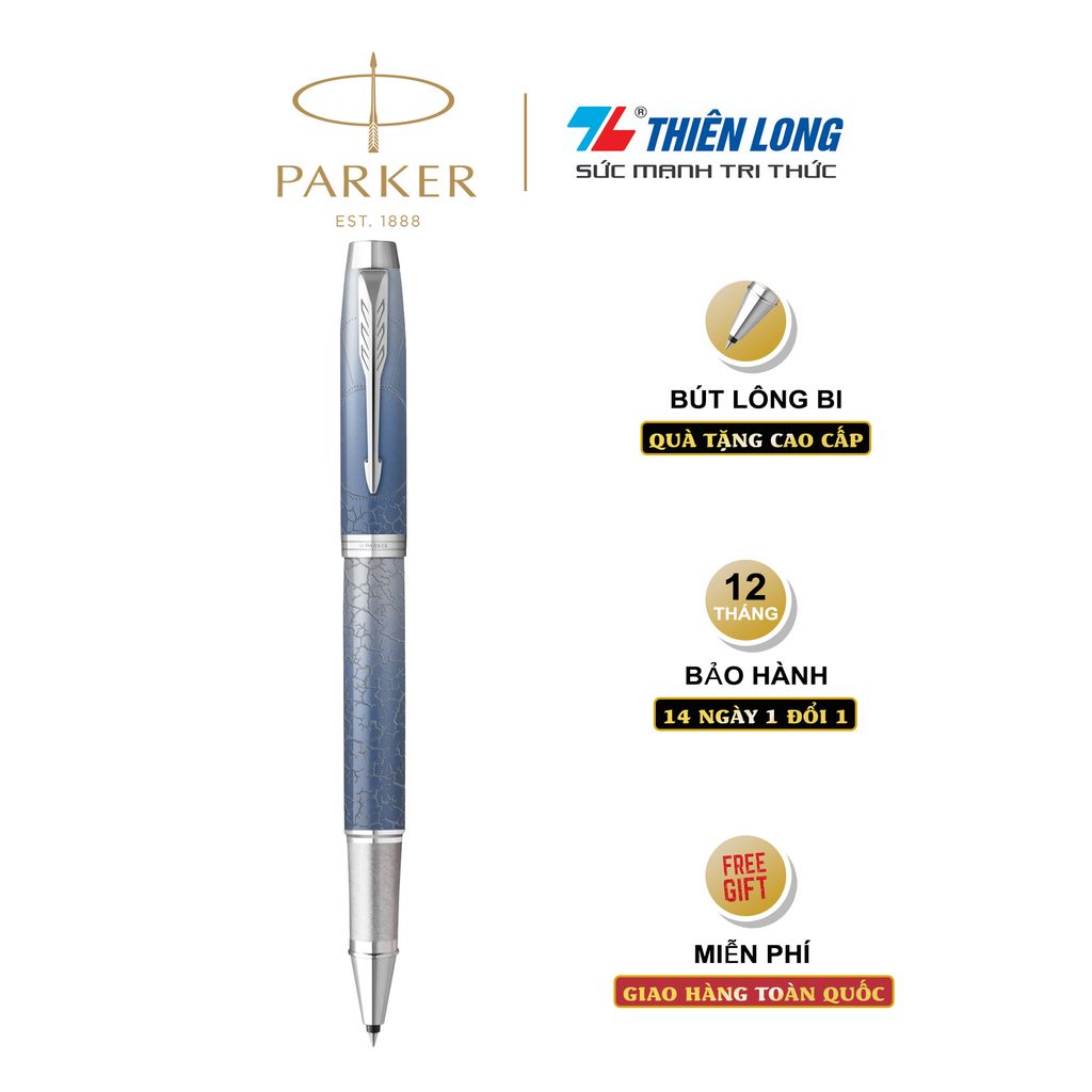 Bút lông bi Parker IM Special Edition Polar Grey - Thép không gỉ - Ngòi 0.7mm - 2153007Z