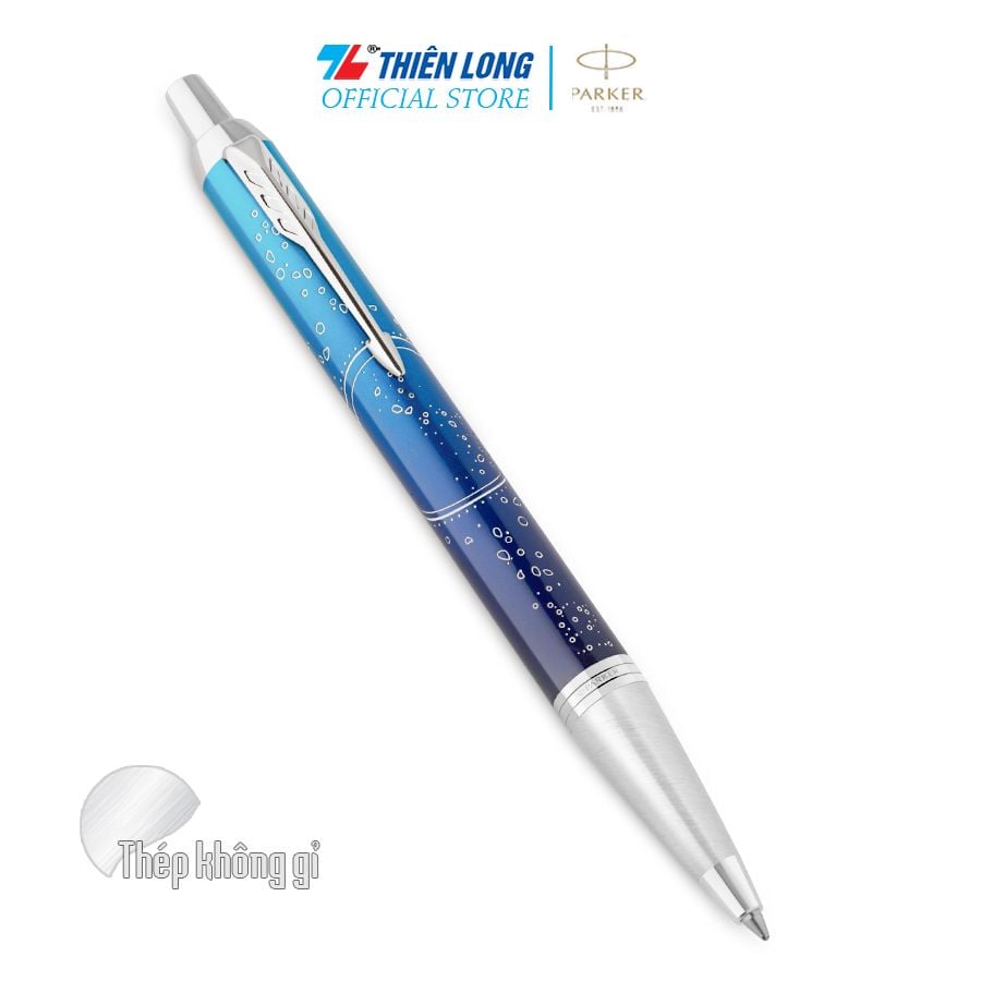Bút bi Parker IM Special Edition Submerge Blue - Thép không gỉ - Ngòi 0.7mm - 2152991