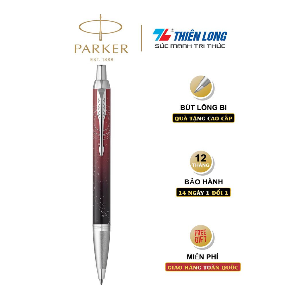 Bút bi Parker IM Special Edition Portal Red - Thép không gỉ - Ngòi 0.7mm - 2152998