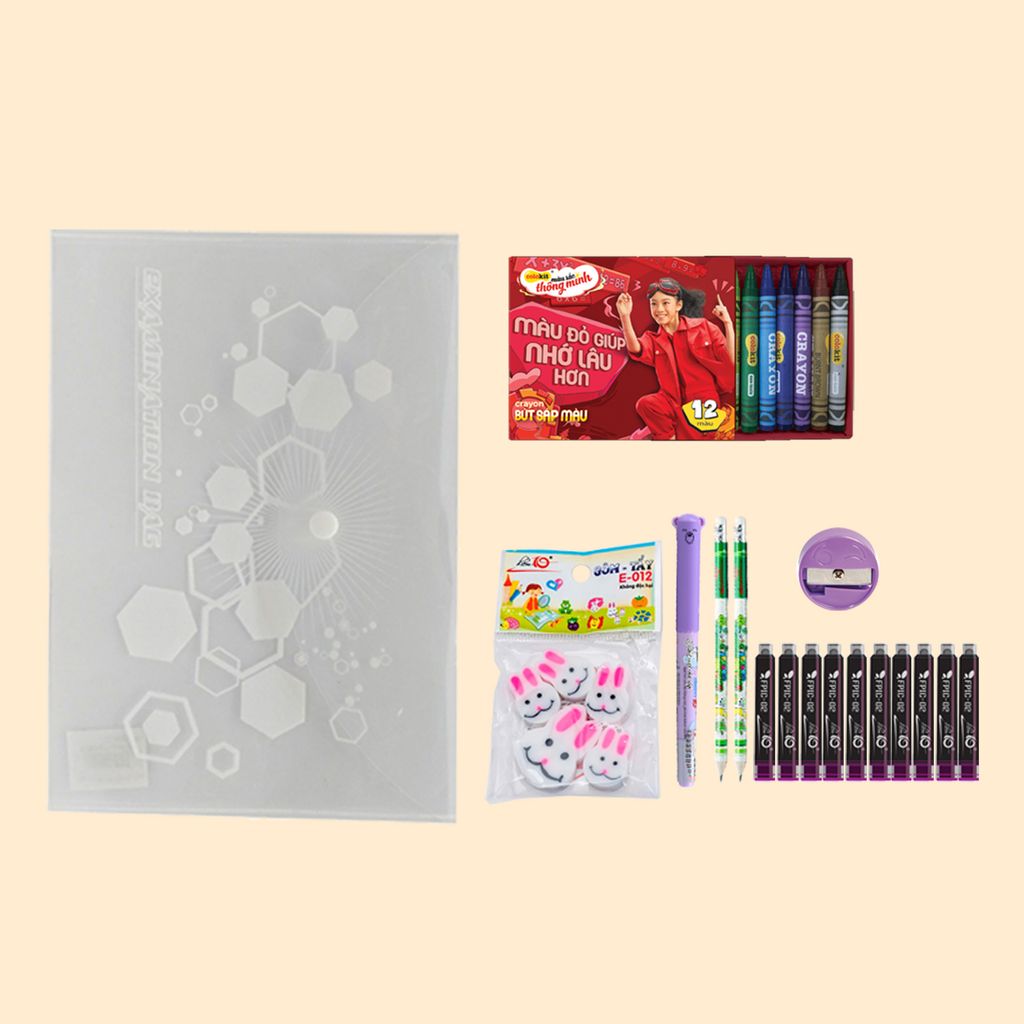 [Combo Cấp 1] Bộ combo tuyên dương cho bé - 07 Món + Tặng cặp tiện lợi