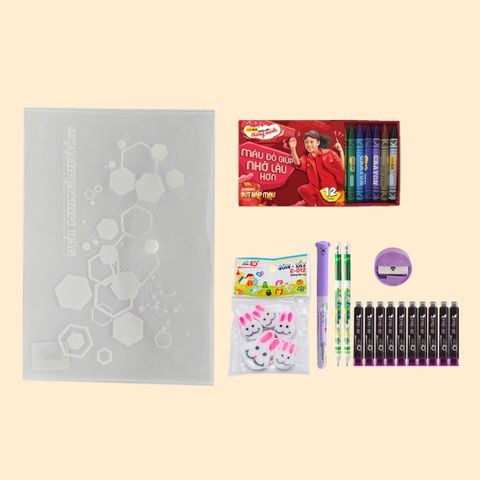 [Combo Cấp 1] Bộ combo tuyên dương cho bé - 07 Món + Tặng cặp tiện lợi