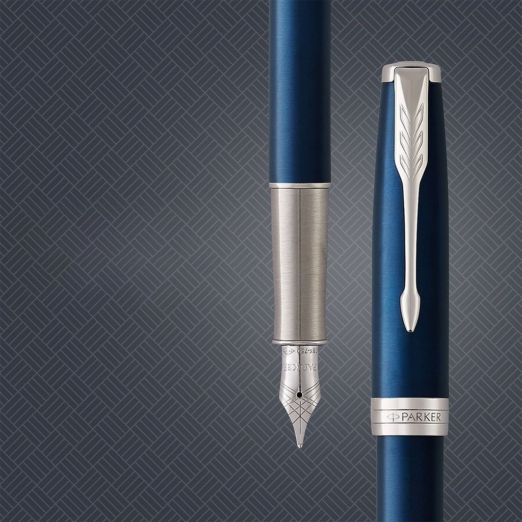 Bút máy cao cấp Parker PK Sonnet Blue CT -18K F TB-1950885