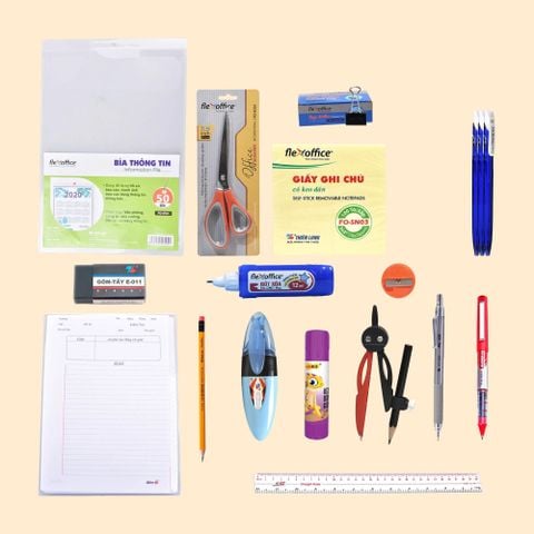 [Combo Cấp 3] Trọn Bộ Dụng Cụ Học Tập - Nhập Học Năm Mới 2023 - 16 Món