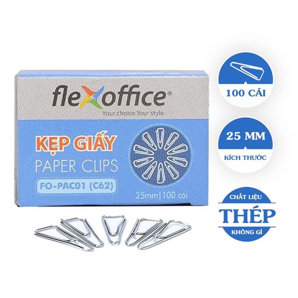 Kẹp giấy Flexoffice FO-PAC01