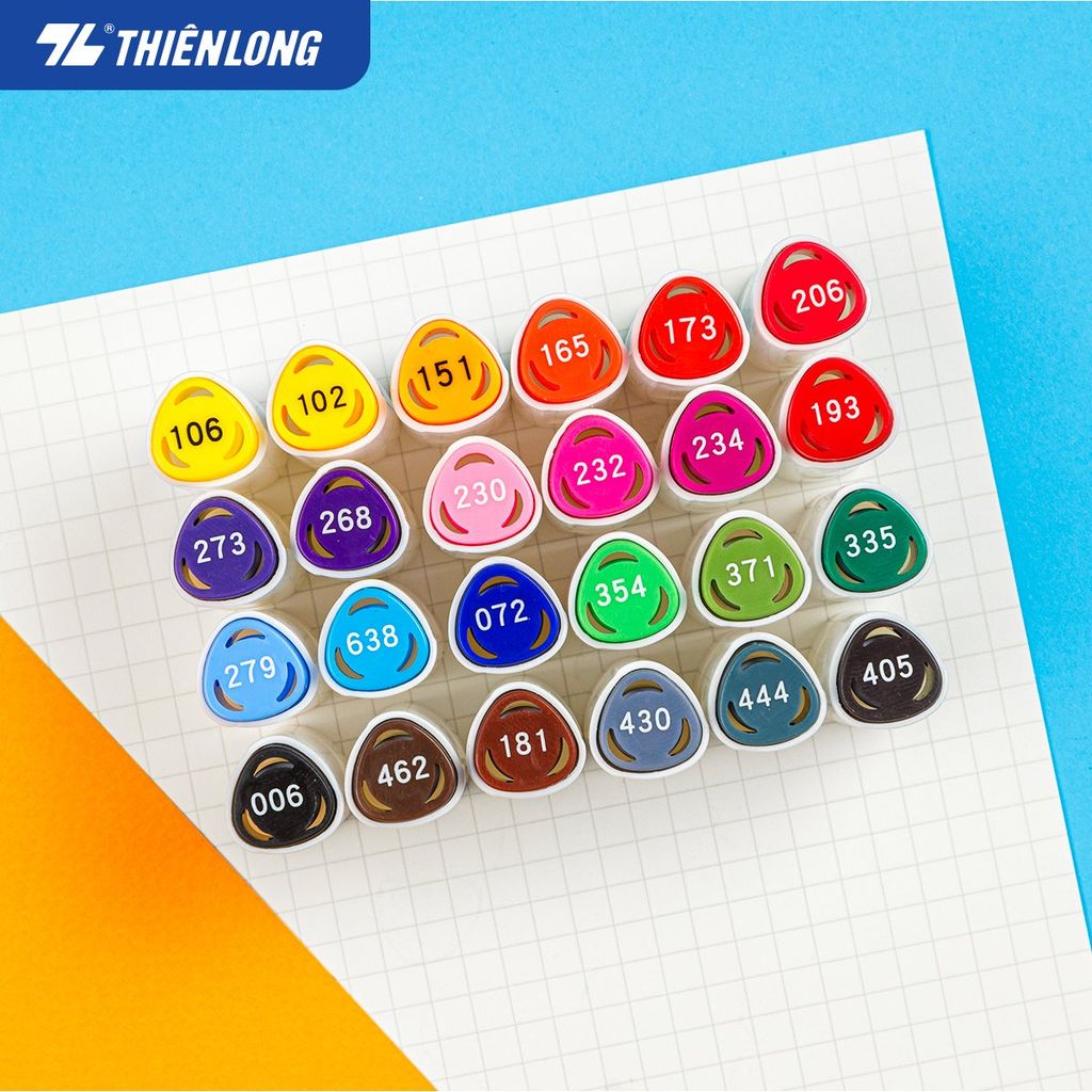 Bút dạ màu - bút marker 12 màu Thiên Long Colokit ART MARKER AM-C002 - Tặng sổ Sketch