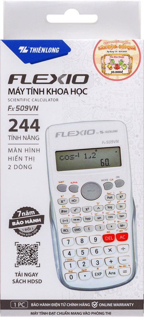 Máy tính khoa học Thiên Long Flexio Fx509VN - Có hơn 240 tính năng