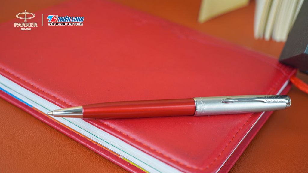 Bút bi cao cấp Parker SON X-SB Metal Red CT TB-2146855 - Thép không gỉ