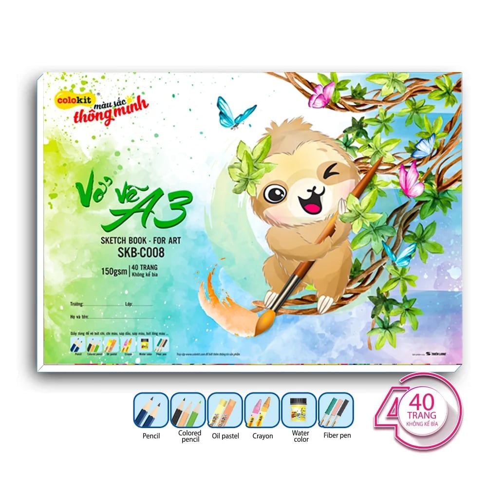 Vở vẽ Sketch Book for Art Thiên Long Colokit nhiều kích cỡ