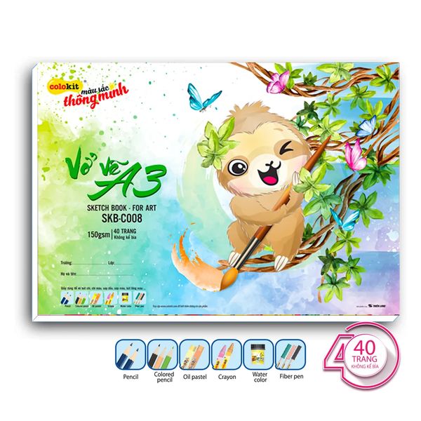 Vở vẽ Sketch Book for Art Thiên Long Colokit nhiều kích cỡ