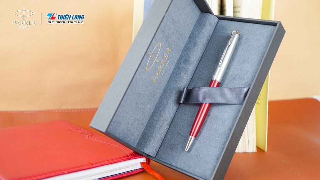 Bút bi cao cấp Parker SON X-SB Metal Red CT TB-2146855 - Thép không gỉ