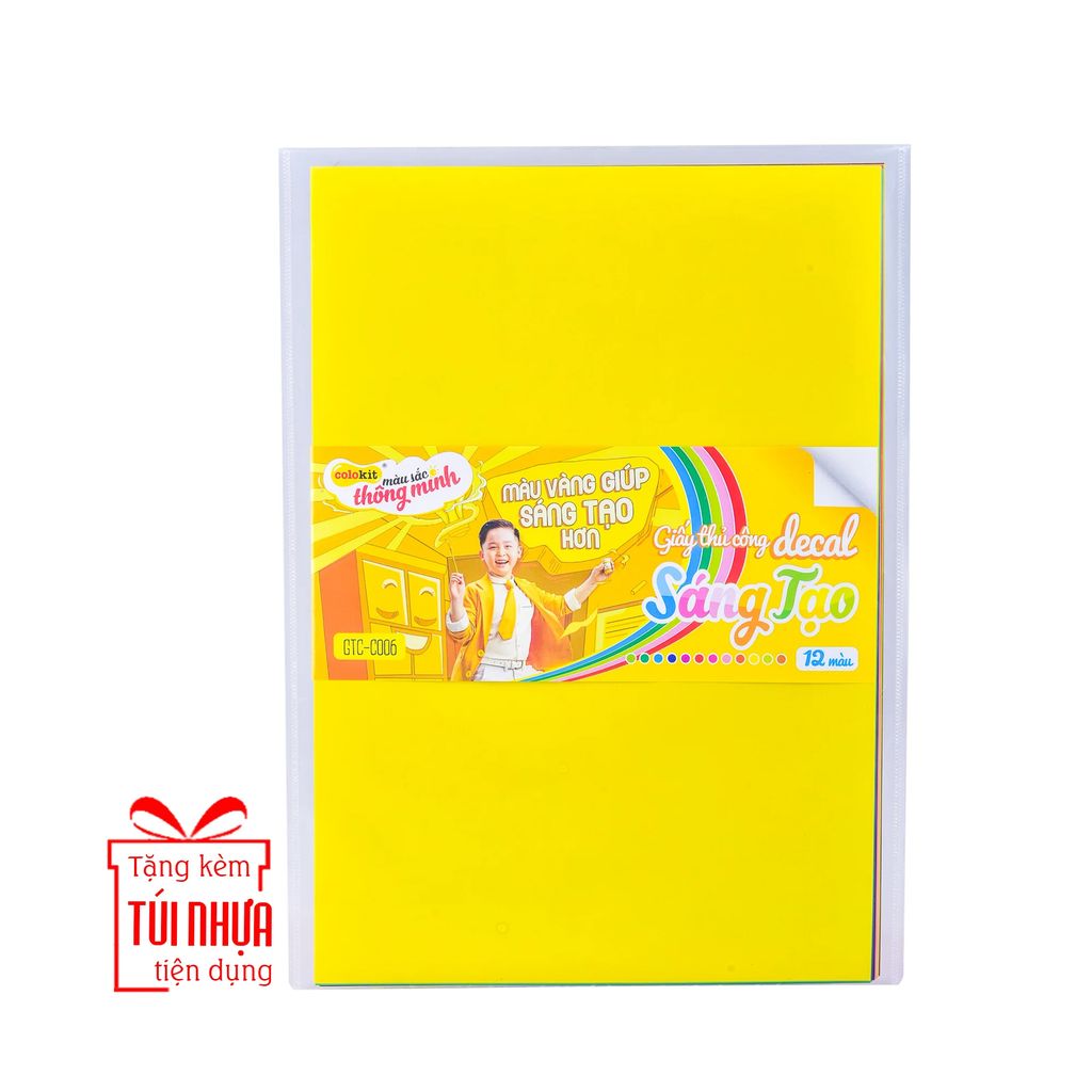 Giấy thủ công Colokit GTC-C006 12 màu khổ lớn