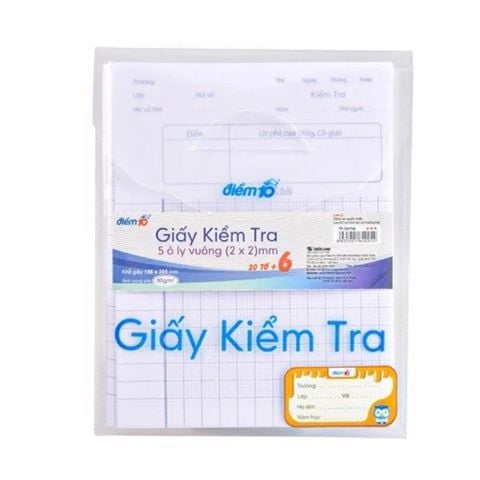 Giấy kiểm tra Thiên Long Điểm 10 TP-GKT08 - 5 ô ly vuông