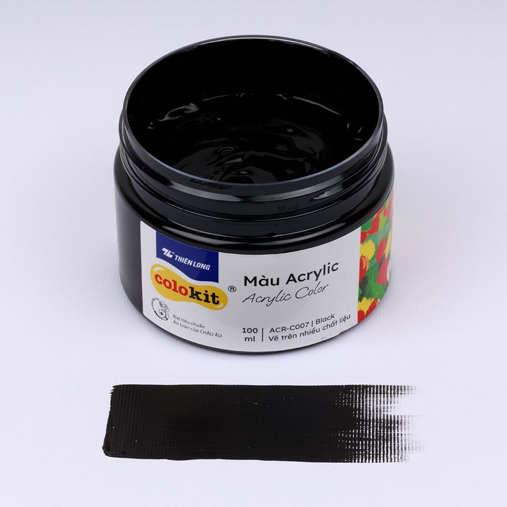 Màu nước acrylic cao cấp không phai màu dạng hũ 100ml Thiên Long Colokit ACR-C007