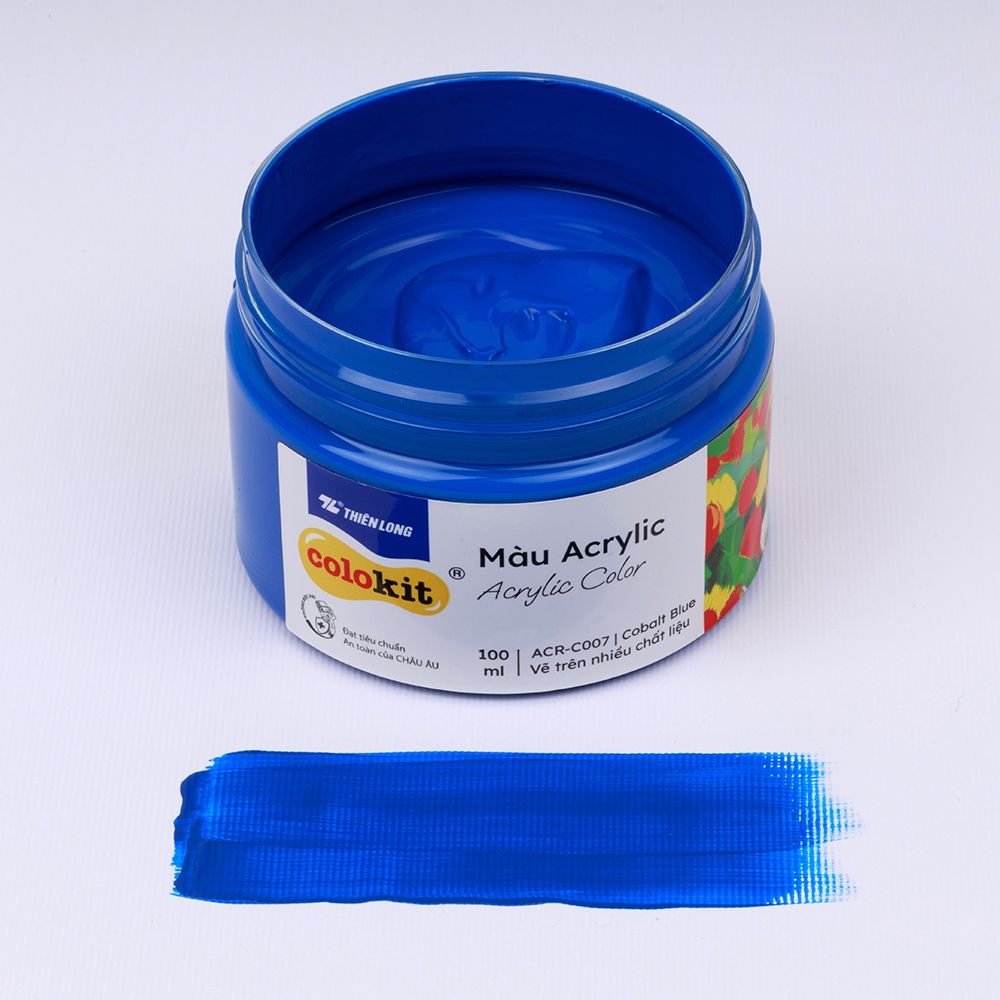 Màu nước acrylic cao cấp không phai màu dạng hũ 100ml Thiên Long Colokit ACR-C007